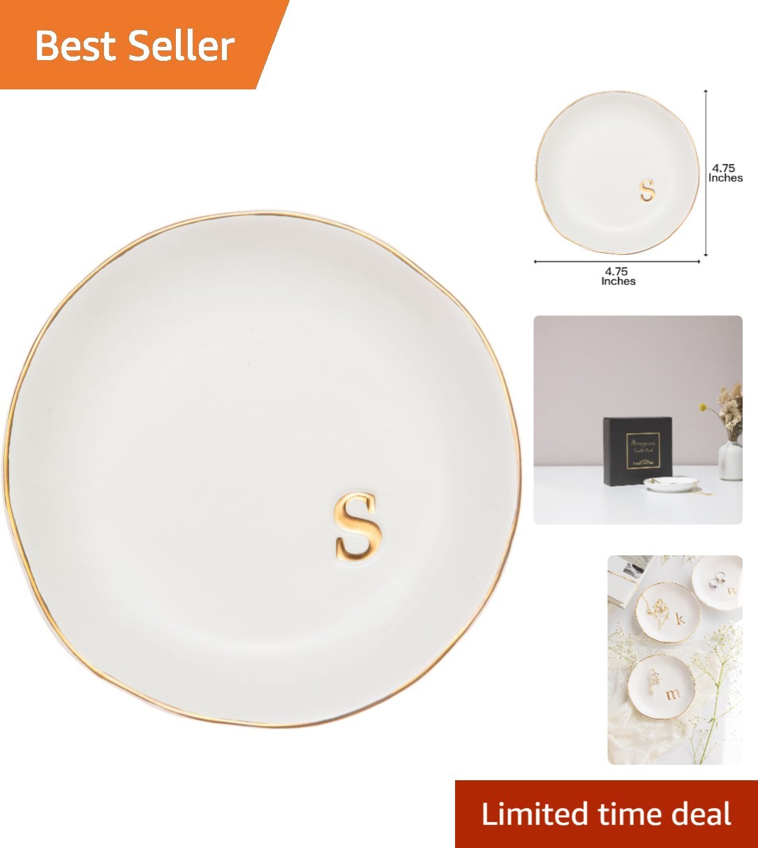Personalized Ceramic Jewelry Tray with Gift Box – Ideal for Every Occasion