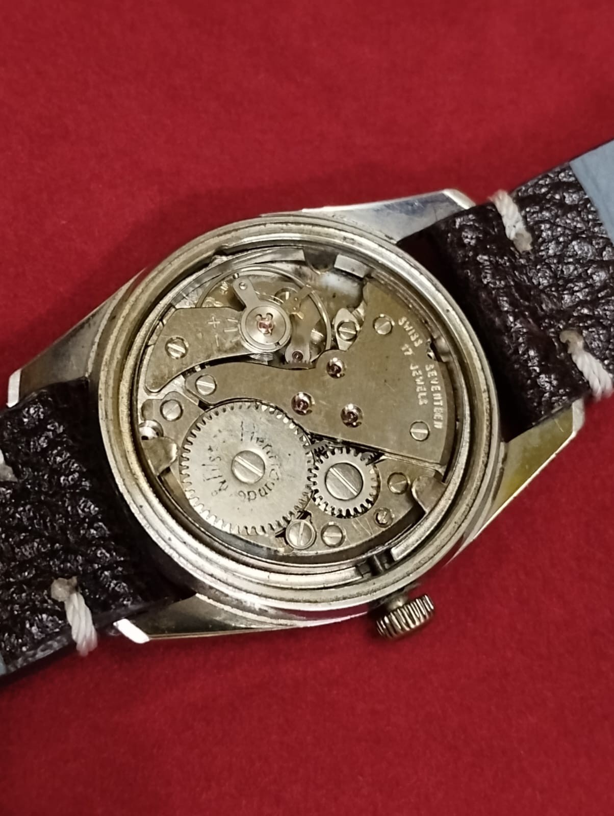 Vintage Henri Sandoz 17 j original men swiss working wrist watch.047 rare