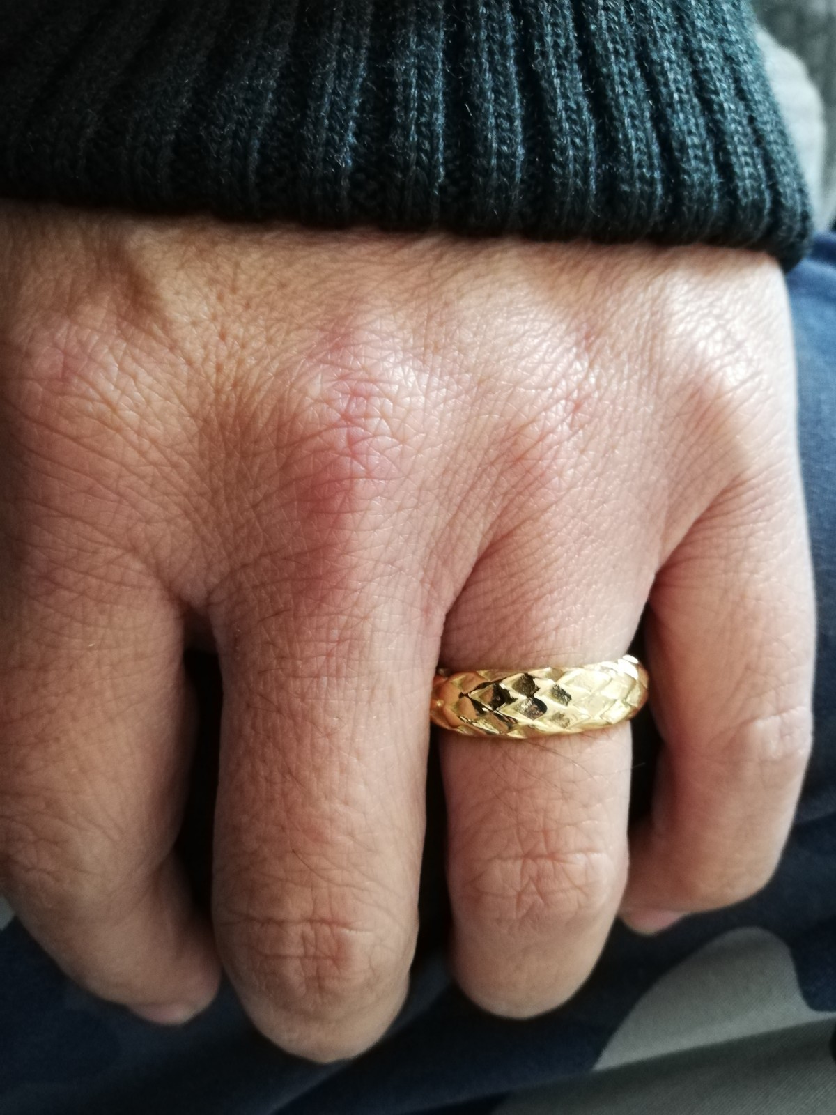 Titanium Men’s Snake Scale 316L Stainless Steel Biker Ring Size Various.