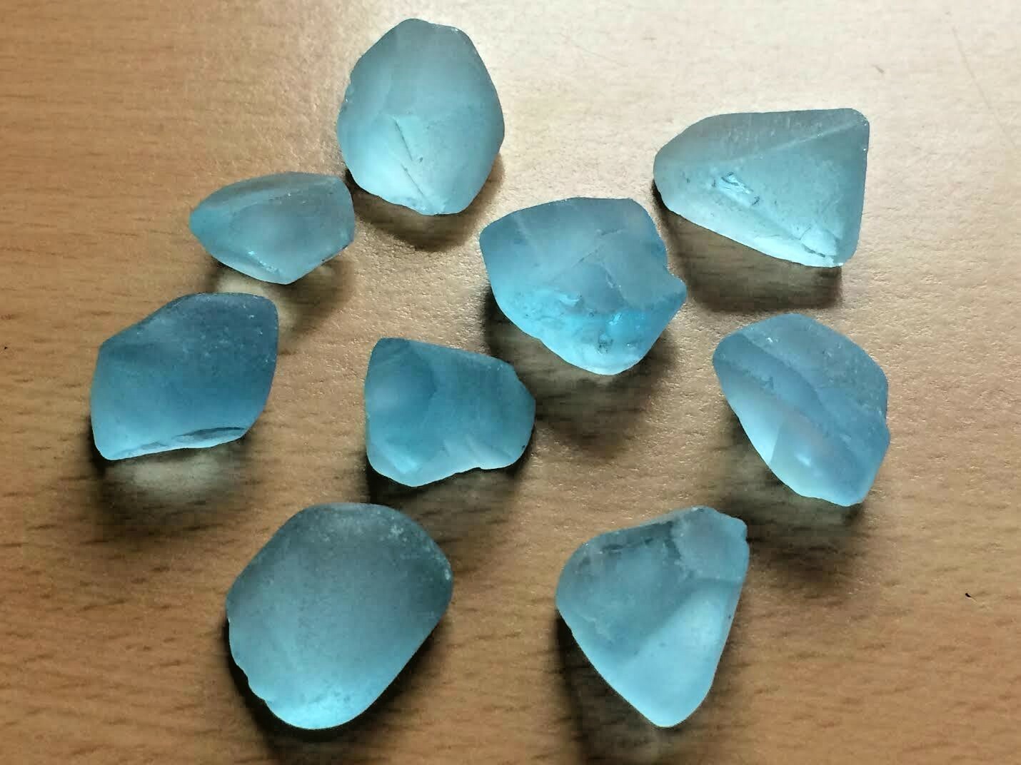 Topaz Swiss Blue Faceting Rough Supper Clean Very Bright Stones From 30 – 60 ct