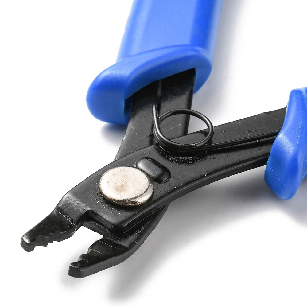 1x Carbon Steel Crimper Plier for Crimp Beads Jewelry Crimping Pliers Blue 5inch