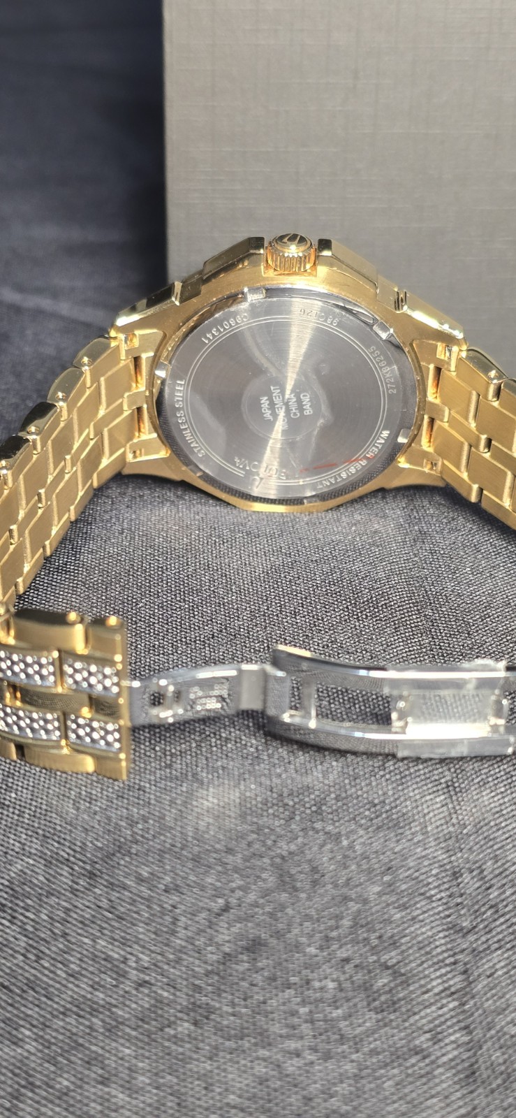 Bulova Octava Crystal 98C126 Gold Tone Men’s Quartz Watch 41.5 mm