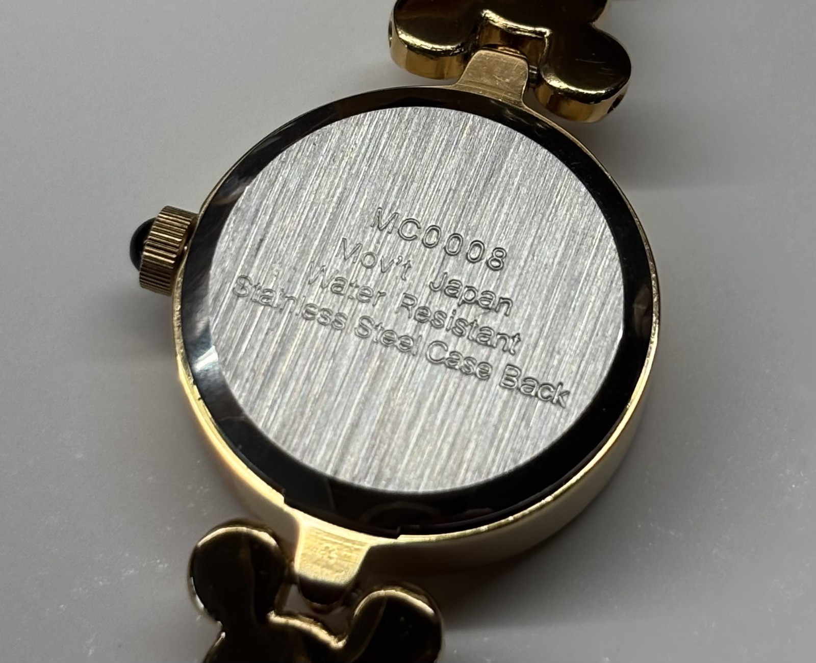 Disney Mickey Mouse Raised Dial Water Resistant Mineral Crystal Watch Bracelet