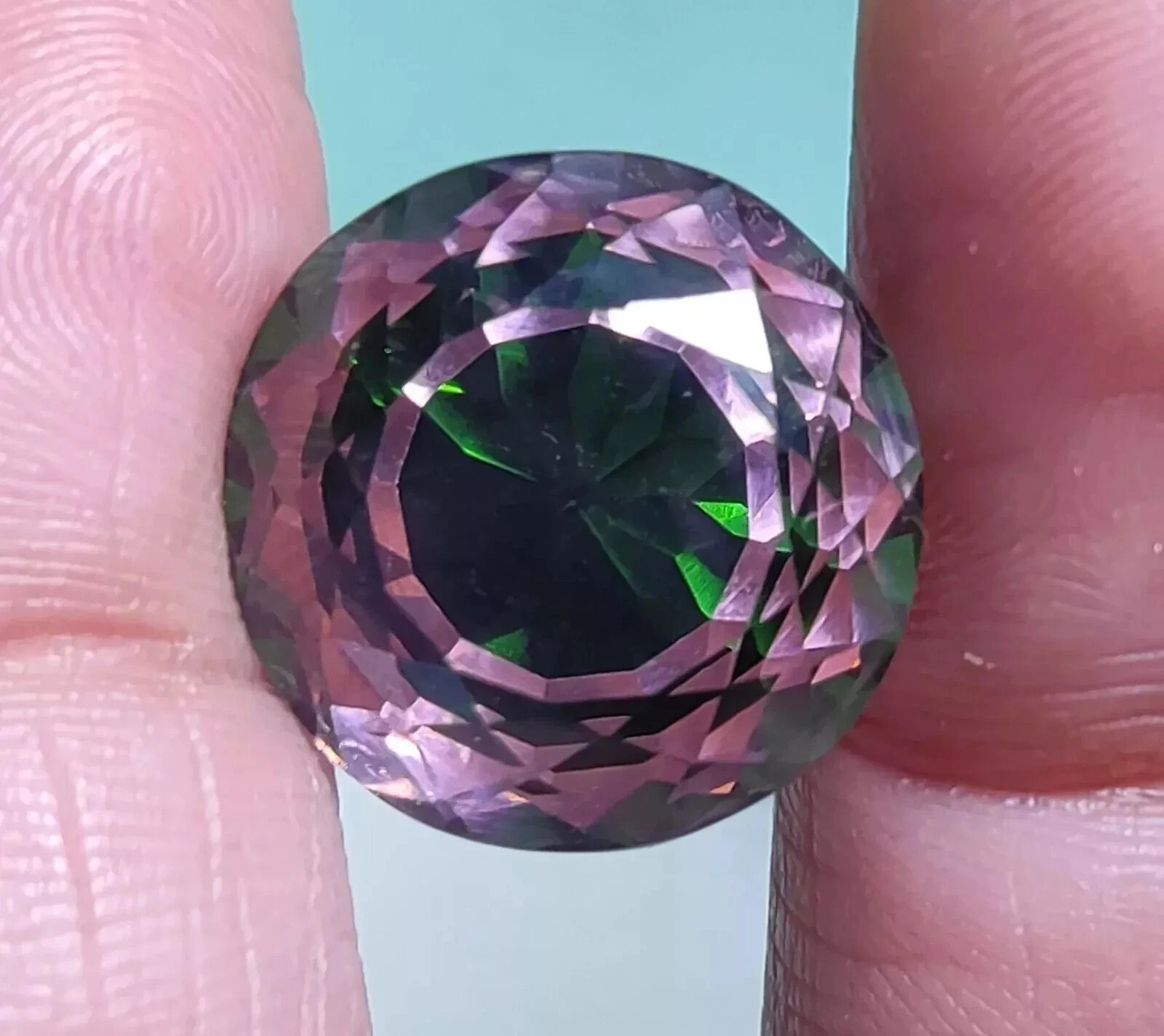 10.50 Ct+ Ceylon PITAMBARI Sapphire Bi-Color Certified Round Cut Loose Gemstone