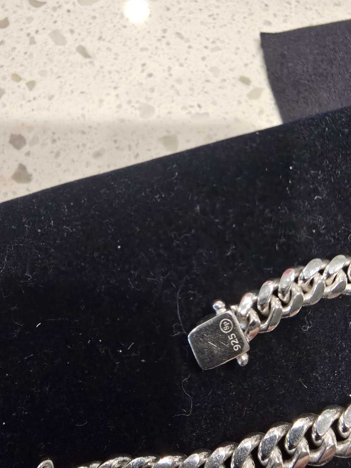 925 Sterling Silver Cuban Link Bracelet 8in 21g Italy
