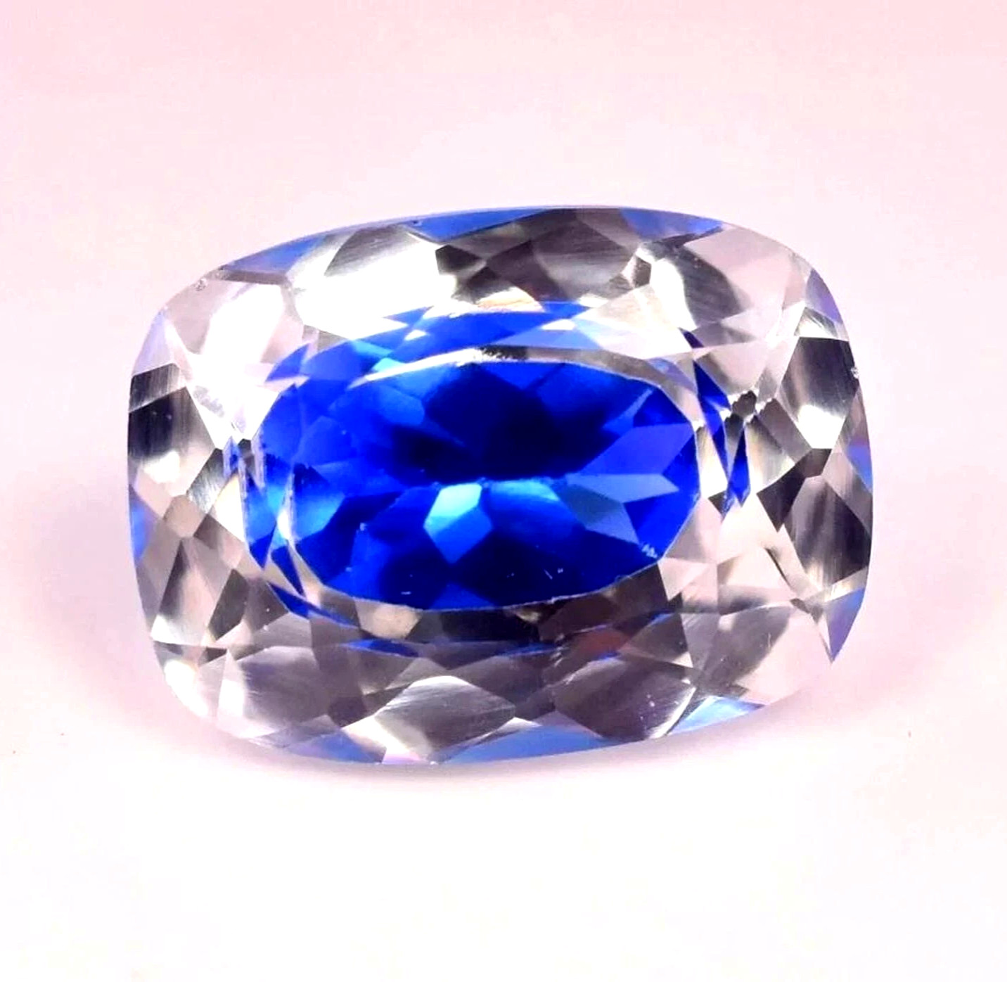 9.55 CT Certified Natural Bi-Color Pitambari Sapphire Cushion Cut Loose Gemstone