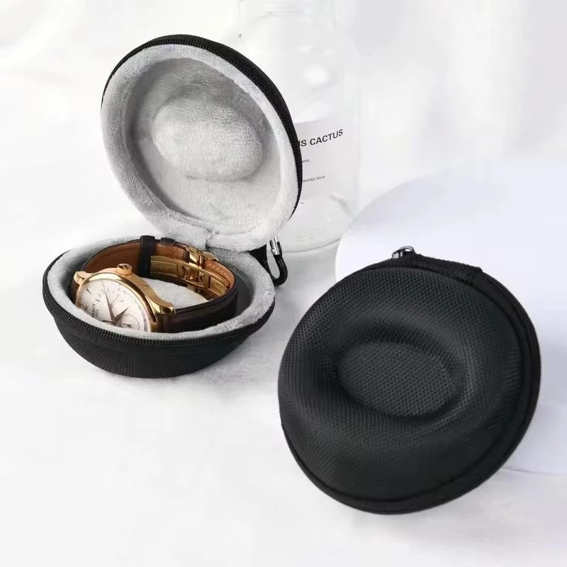 Watch Travel Case Hard Shell Zipper Single Watch Storage Box Black Portable UK