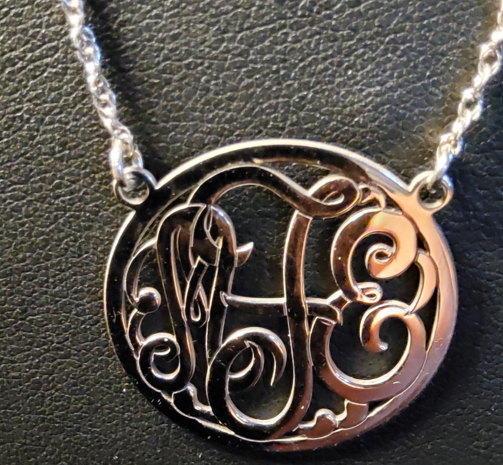 Sterling Sliver Handmade Monogram Personalized Necklace