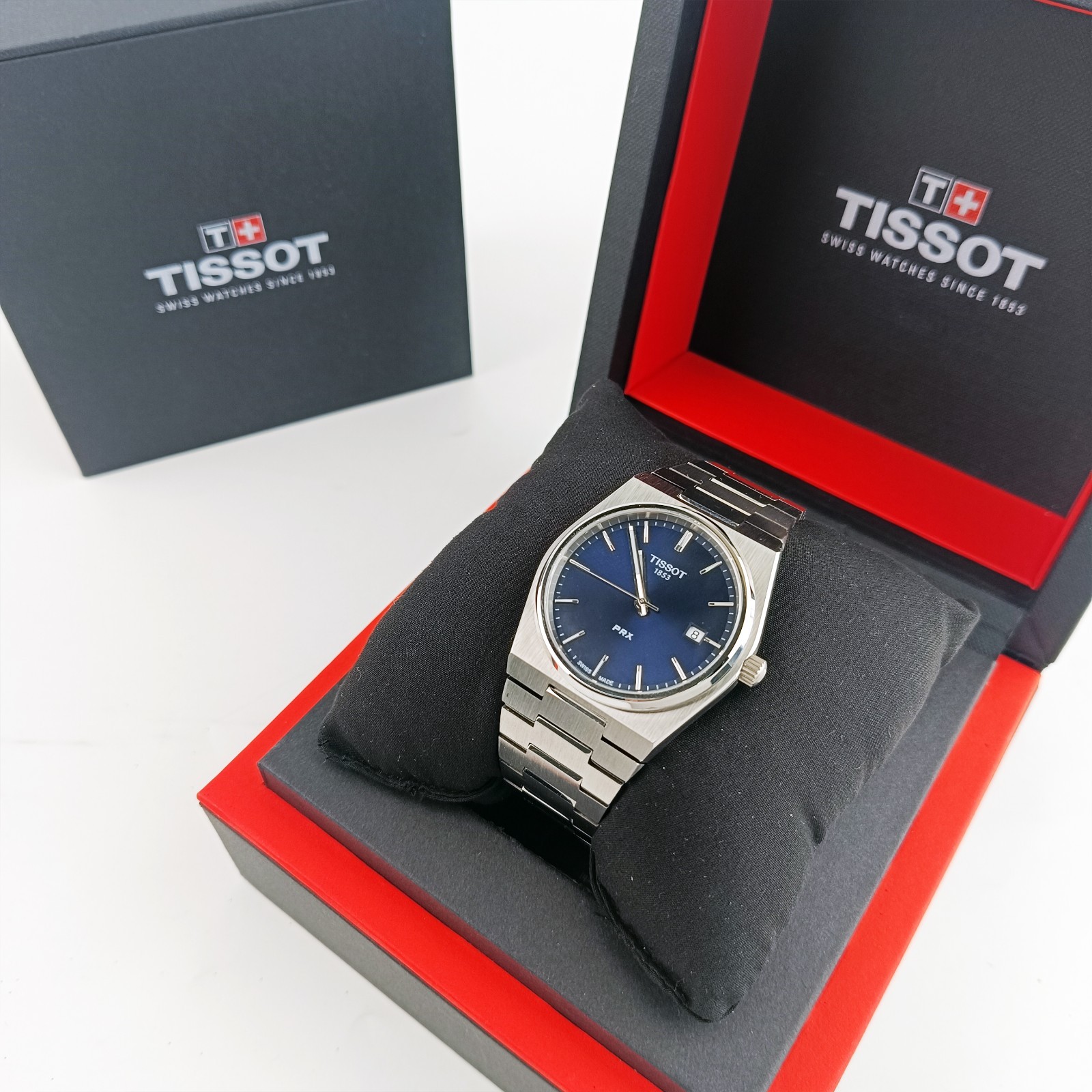 Tissot Classic PRX Blue Dial T137.410.11.041.00 Steel Quartz Men New Watch 41mm