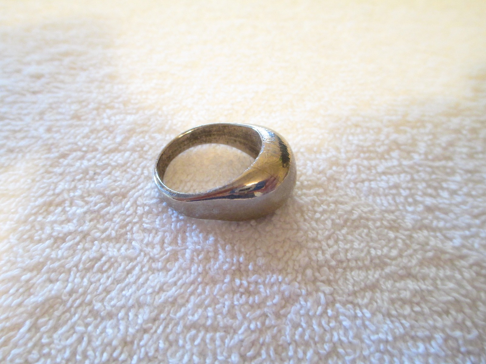 SILVER SOLID BAND RING SIZE 9 METAL RING