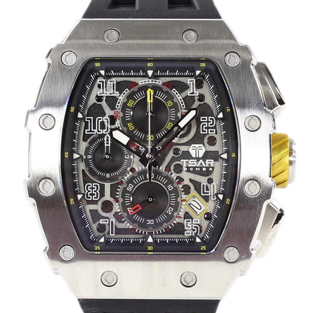 TSAR BOMBA TB8204Q Silver Black Elemental Series Automatic