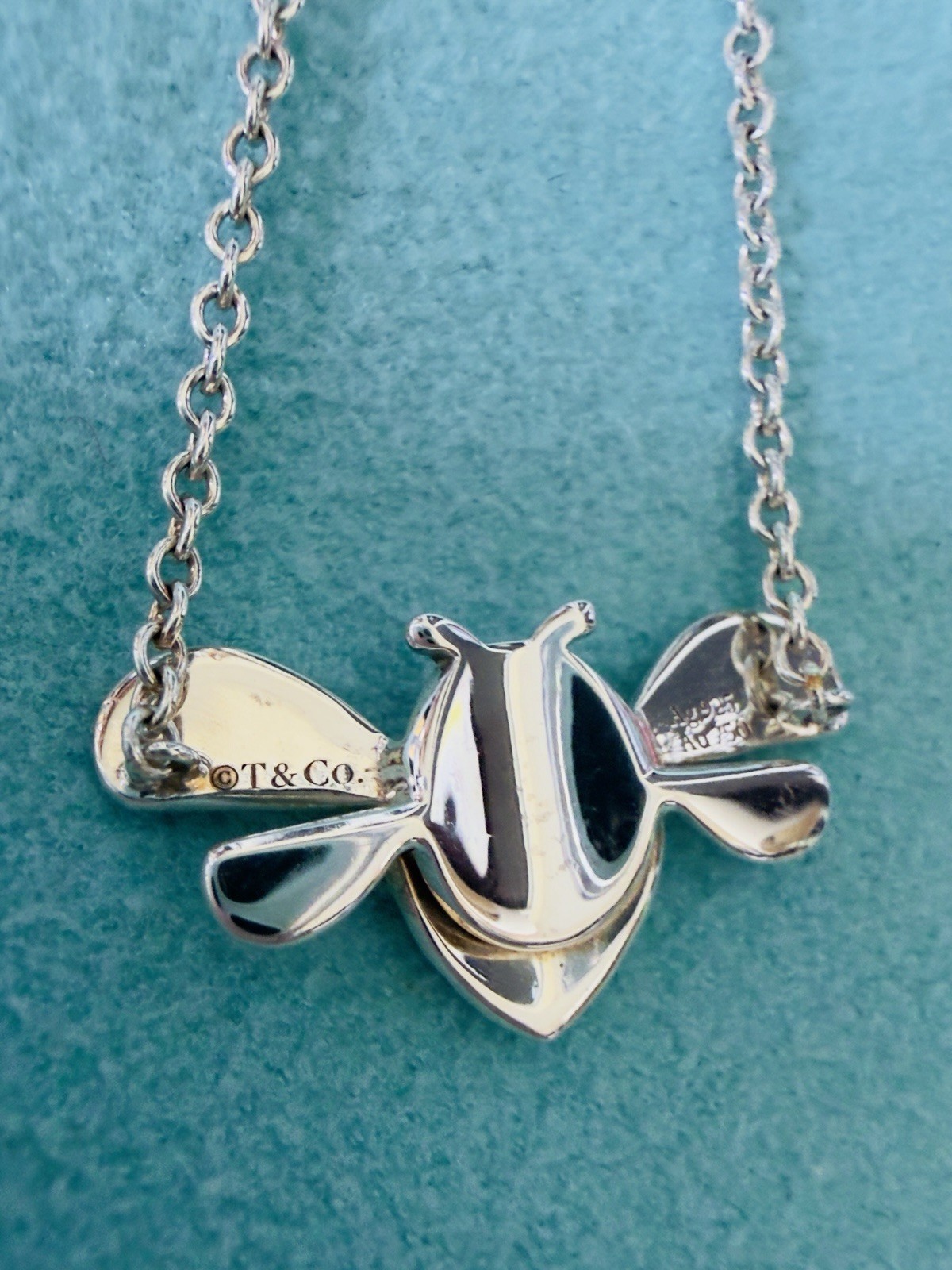 Return to Tiffany & Co. 925 Silver 18K Gold Love Bug Bee 6.3”or 7″ Bracelet