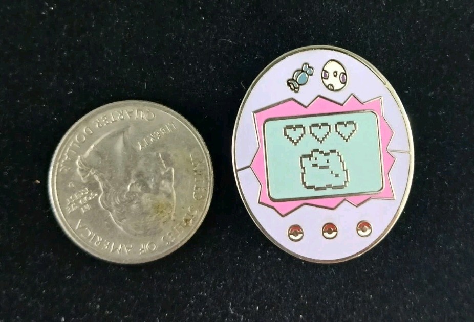 Tamagotchi Digital Pet Custom ENAMEL PIN Bandai 1997 Toy 90s Handheld Rare @