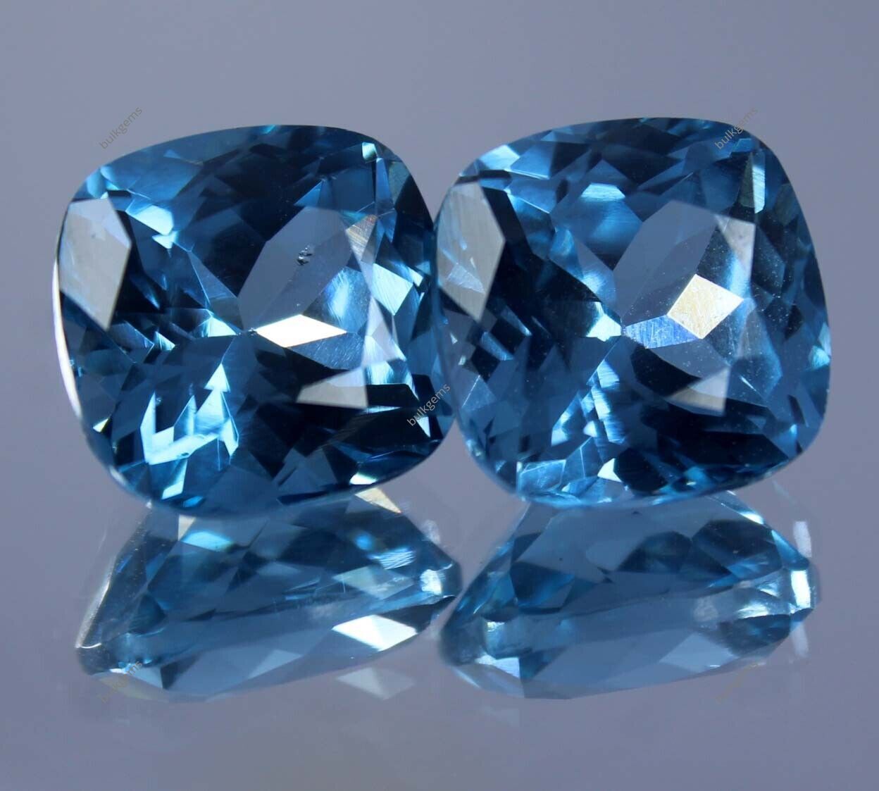 Certified Natural Santa Maria Blue Aquamarine Loose Gemstone 15 Ct Cushion Cut