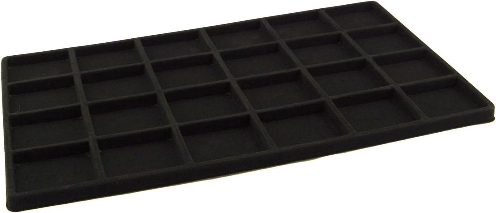2 Black 24 Slot Pendant Jewelry Showcase Display Tray Inserts