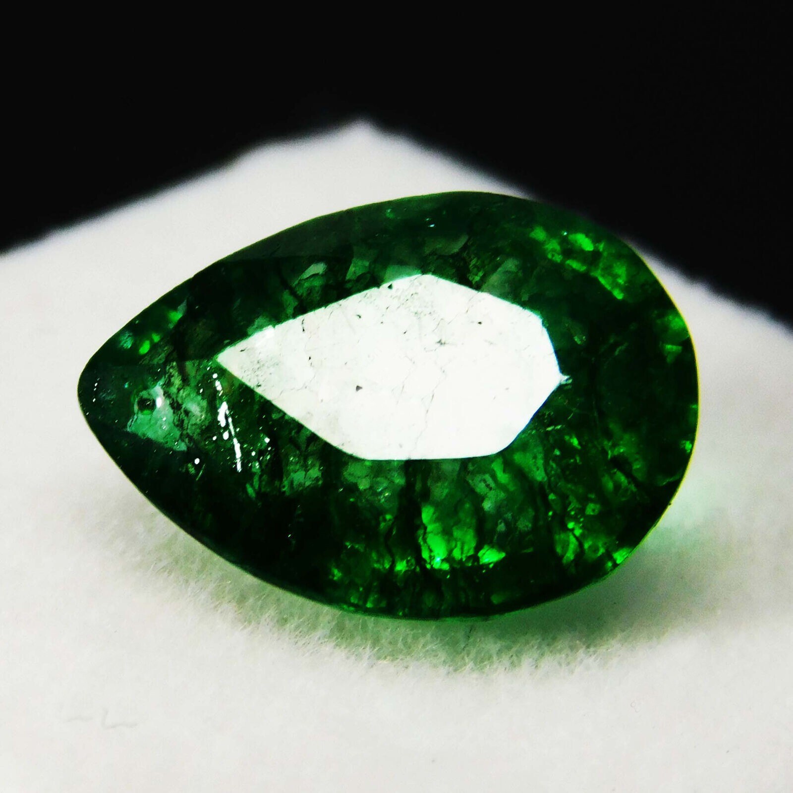 Green COLOMBIAN Emerald Pear Shape CERTIFIED Loose Gemstone 8.54 Ct Natural