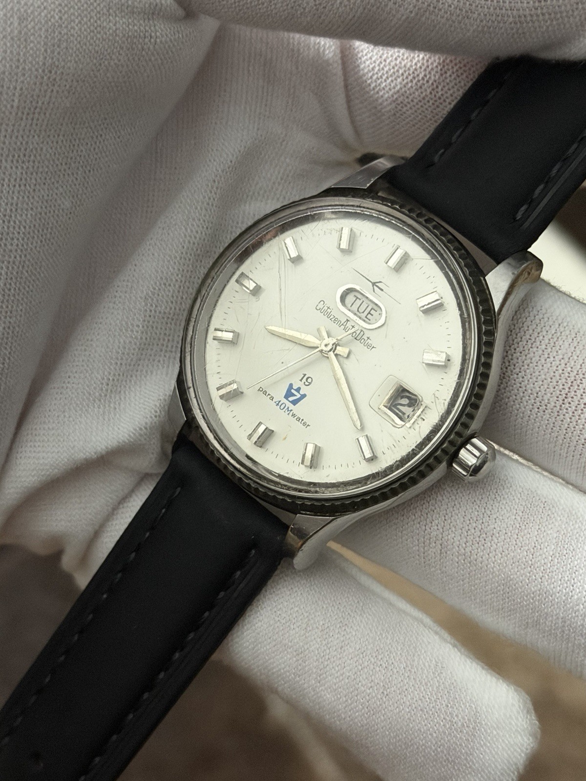 Rare Vintage Citizen Auto Dater Men’s 19J Automatic Classic Dress Watch JDM 60s