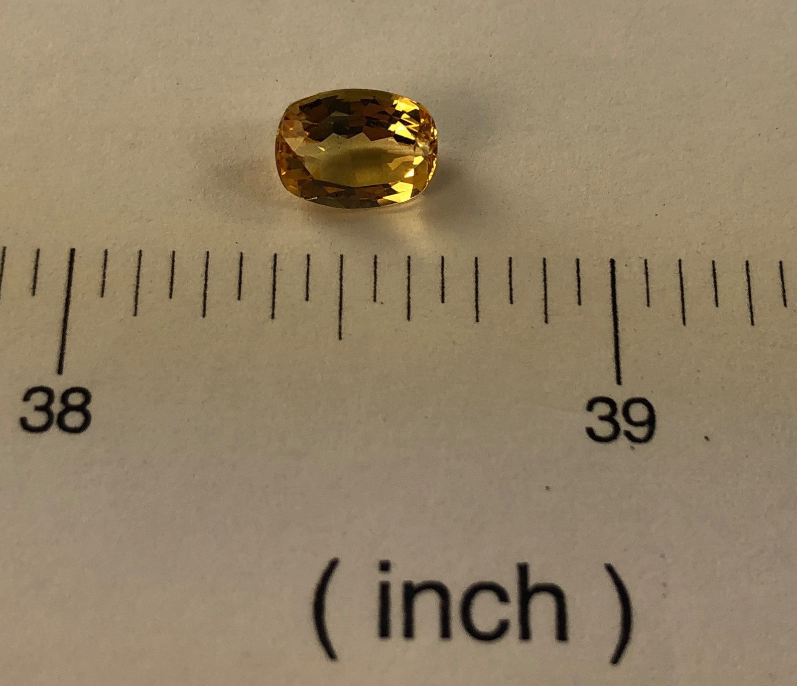 Imperial Topaz 1.41 Ct Clarity IF Cushion Cut Natural Golden Brazil I226