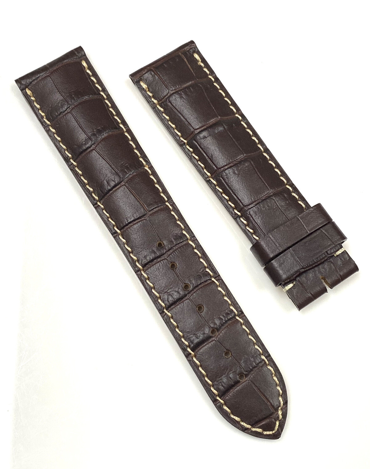 Genuine Longines 22mm x 20mm Brown Alligator Leather Band Strap