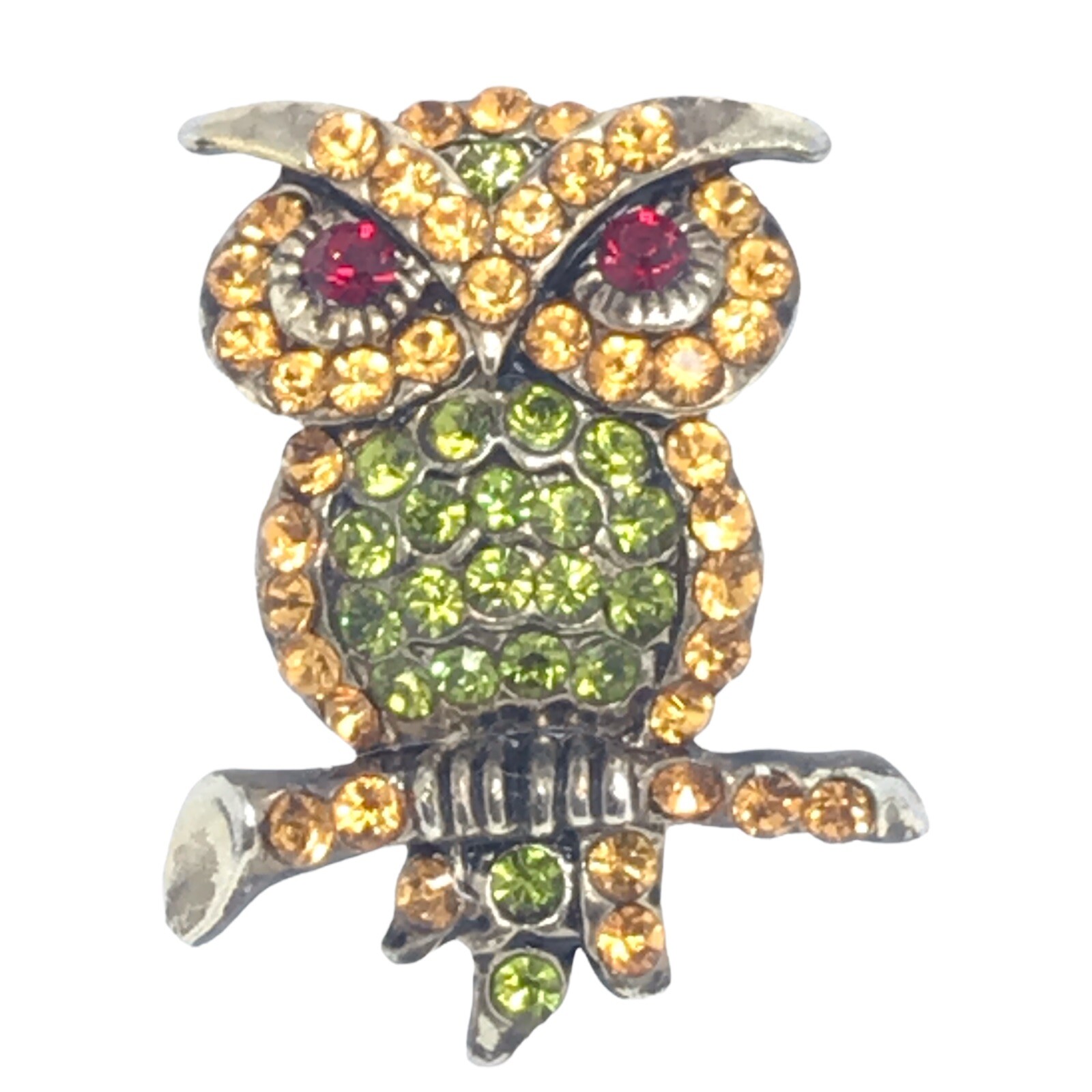 vintage rhineatone owel small brooch