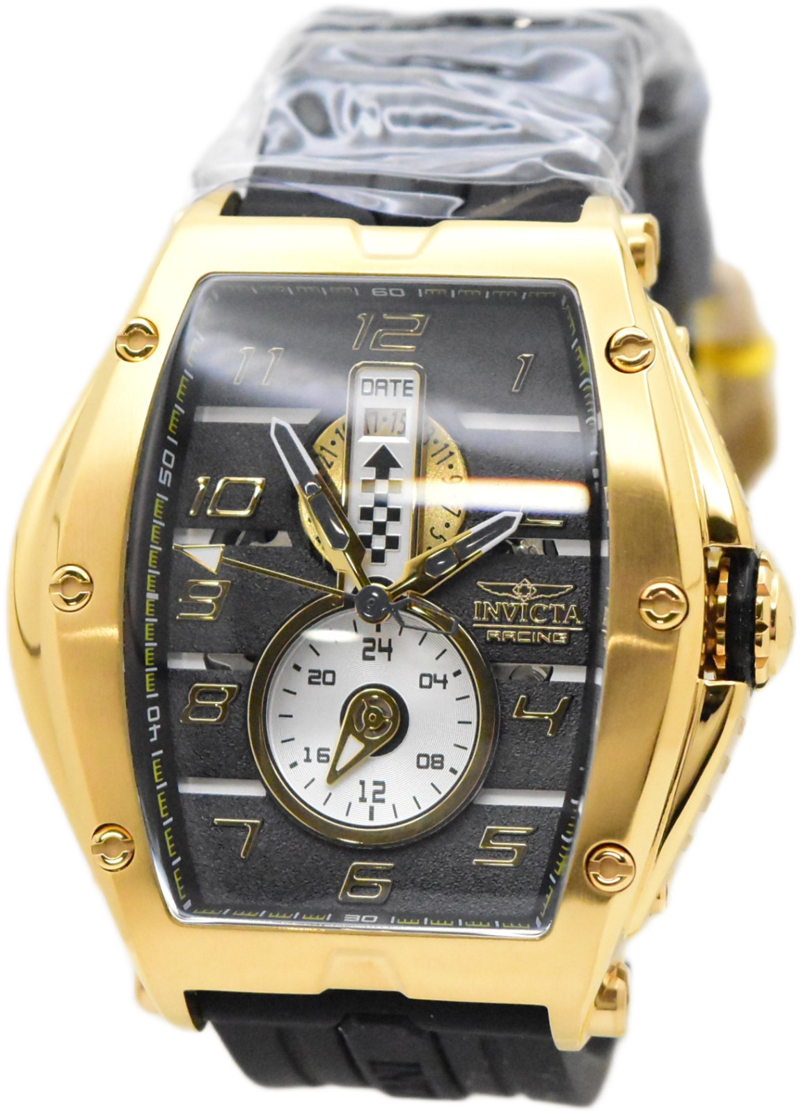 Invicta S1 Rally Diablo Racing RPM Men’s 50mm Black Gold Quartz Watch 47386
