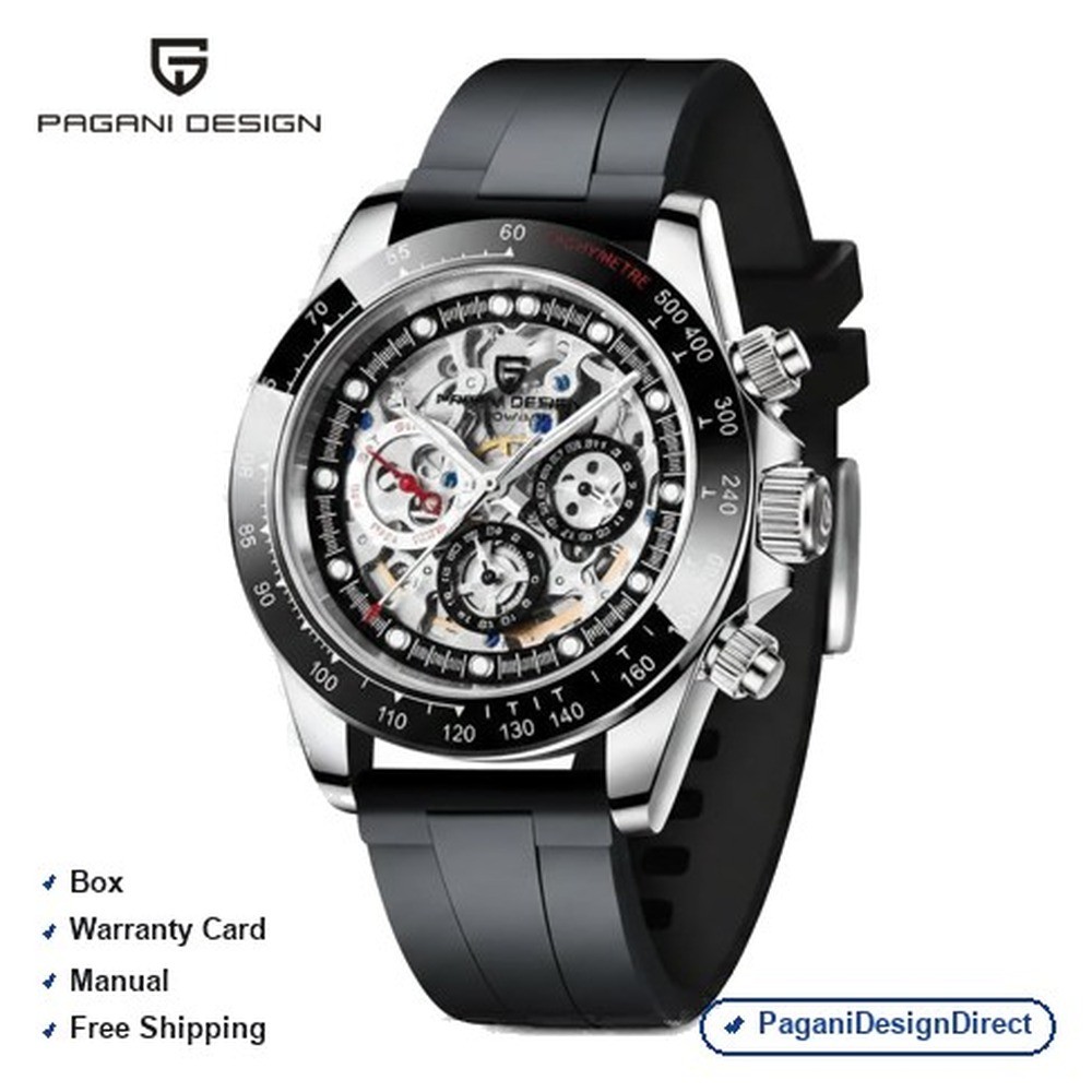 Pagani Design PD-1653 Rubber Black Men Automatic Watch