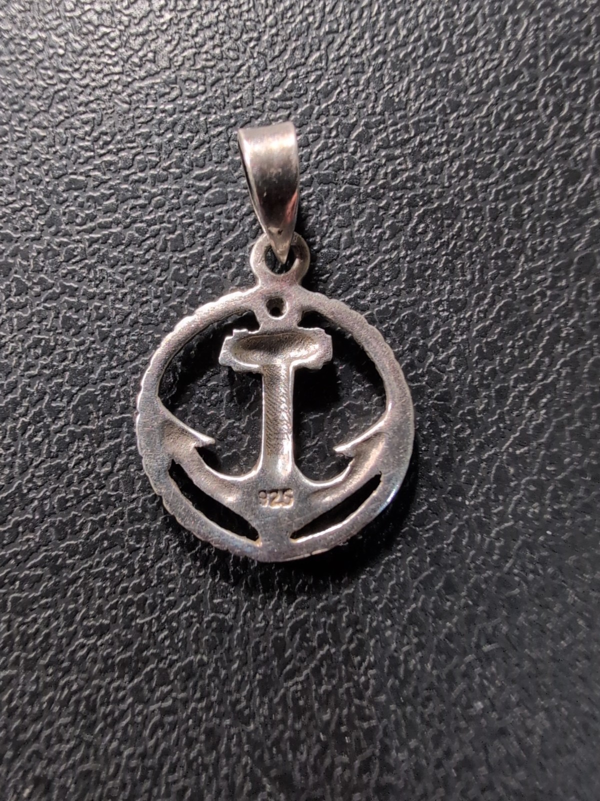 Nautical Anchor Encircled by Rope Pendant Maritime 925 Sterling 1″ 1.9g