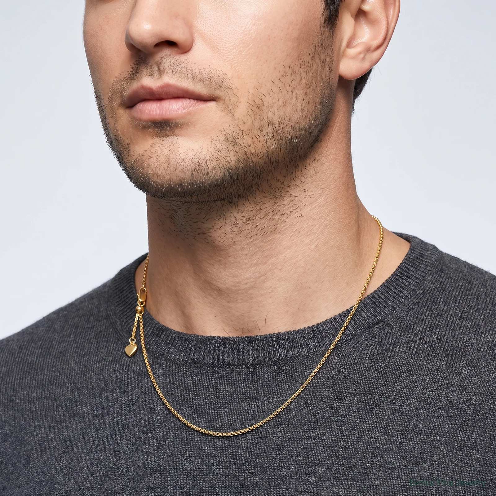 Sterling Silver Gold-Plated Adjustable .95mm Rolo Chain Necklace 22″-30″