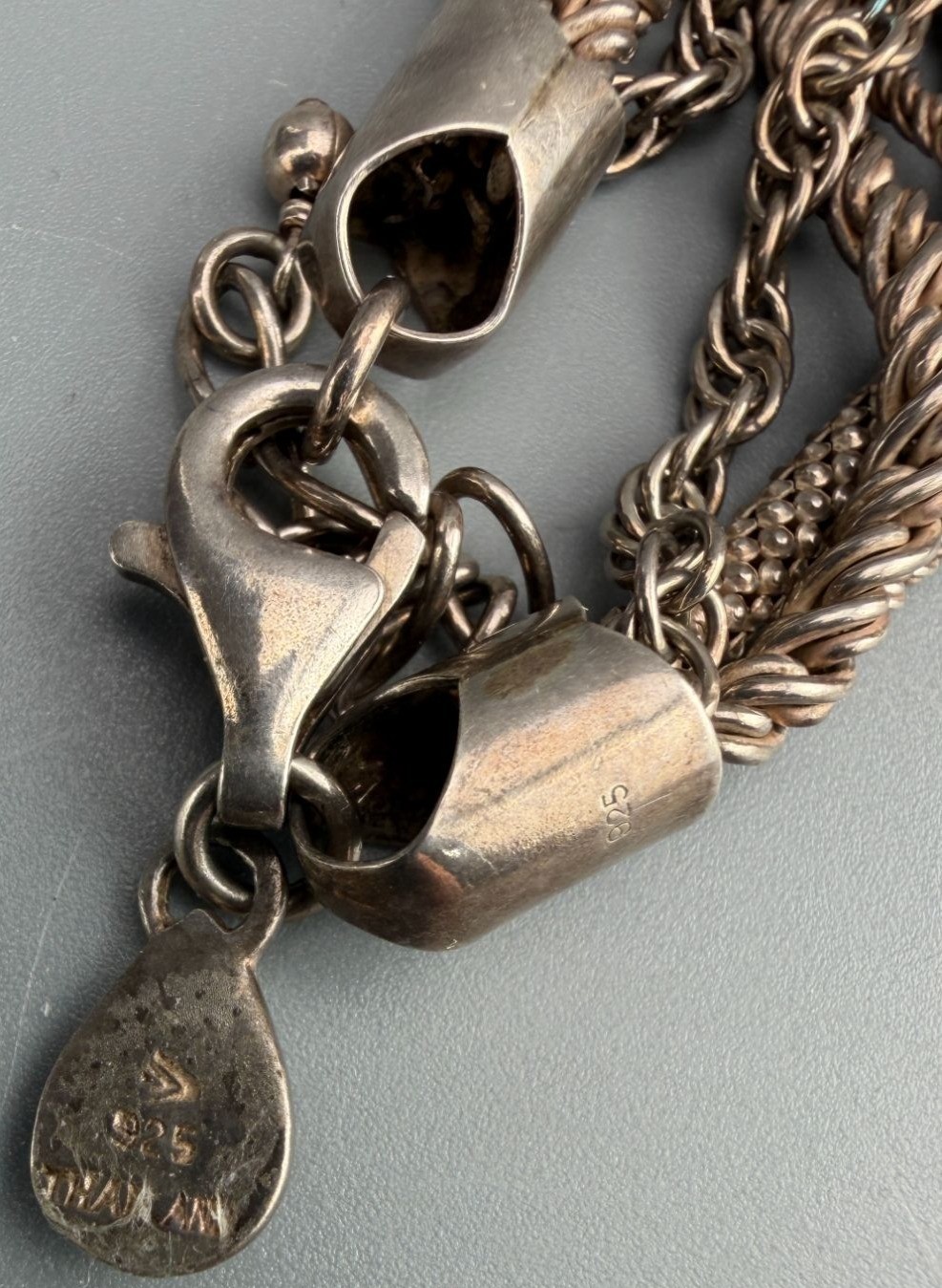 Vintage Silpada Retired Sterling Silver Multi Strand Coin Pendant Necklace 50g