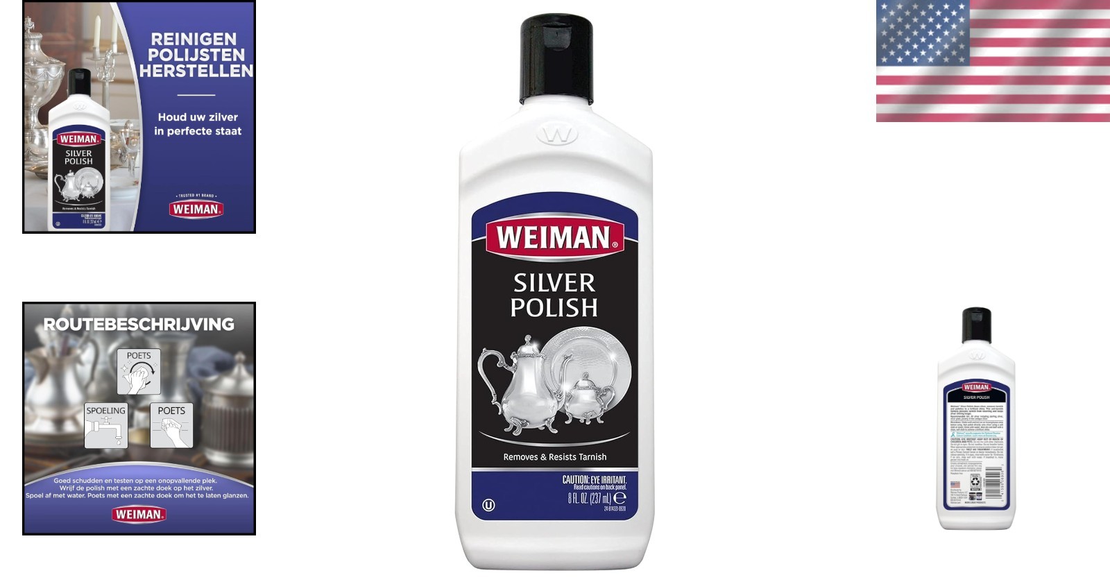 Unscented 3-in-1 Metal Polish Cleaner – 8 Oz Anti-Tarnish Protection for Jewelry
