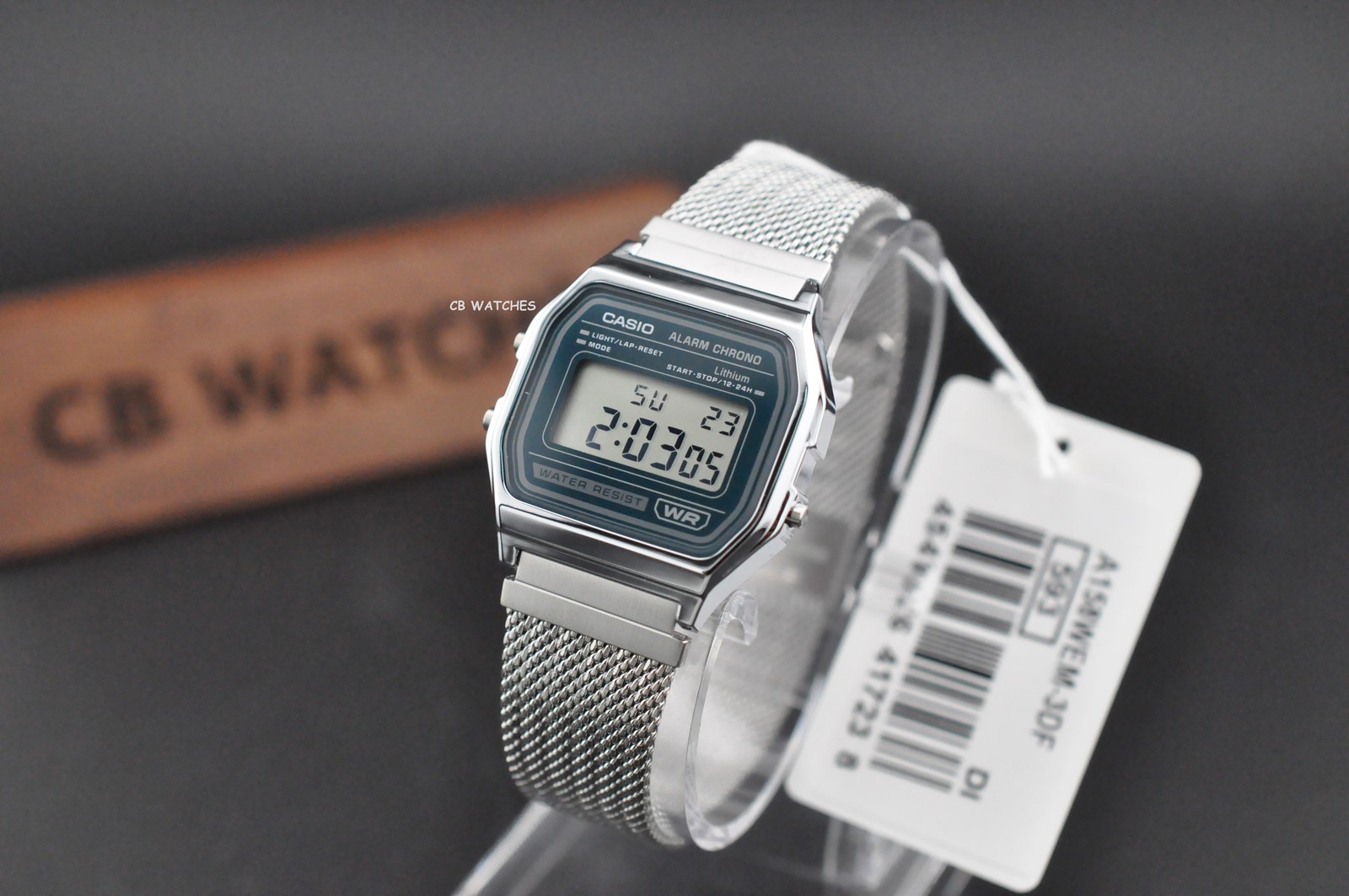 Casio Vintage Series A158WEM-3 Stainless Steel 33mm Silver Dial Mesh Men’s Watch
