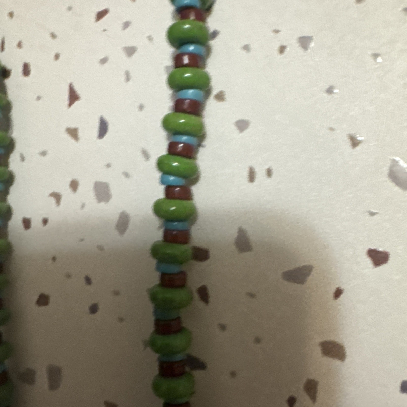 Block Turquoise Magnesite Beaded Necklace