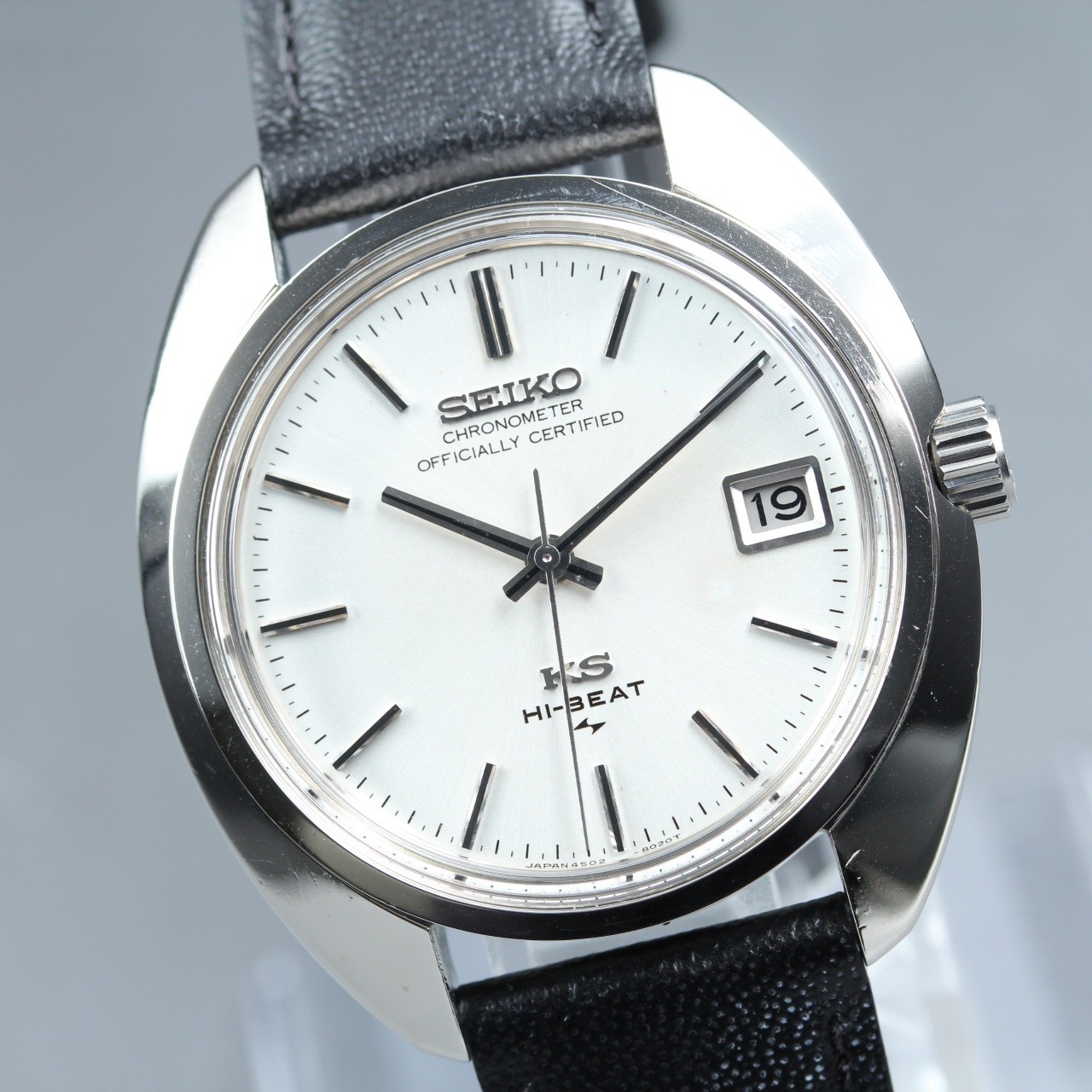 [Near MINT] King Seiko Hi-Beat 4502-8010 Silver Hand Wind Men’s Watch From JAPAN