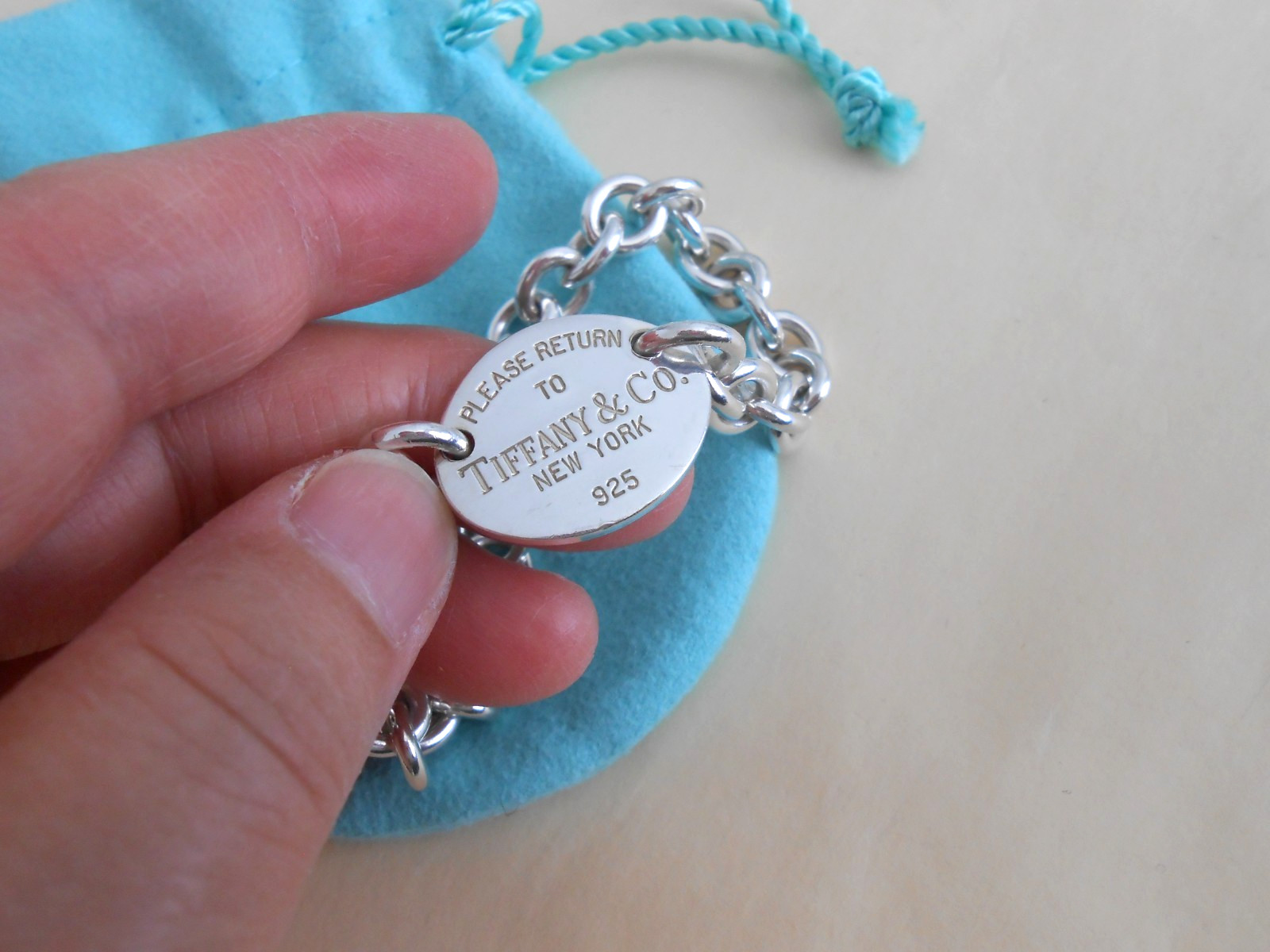 Tiffany & Co. Return to Tiffany Oval Tag Bracelet 8.25”