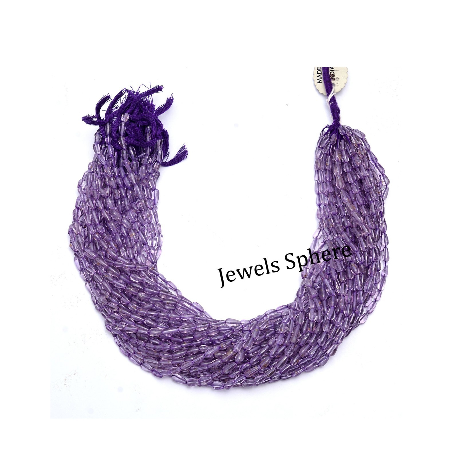 AA Quality Amethyst Smooth Straight Drill Drops Beads, 4×7 mm To 4×10 mm