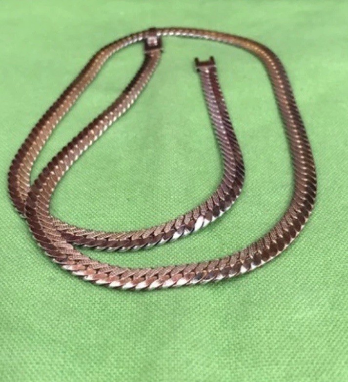 Solid Gold Filled Chain Necklace 35.2 Grams.