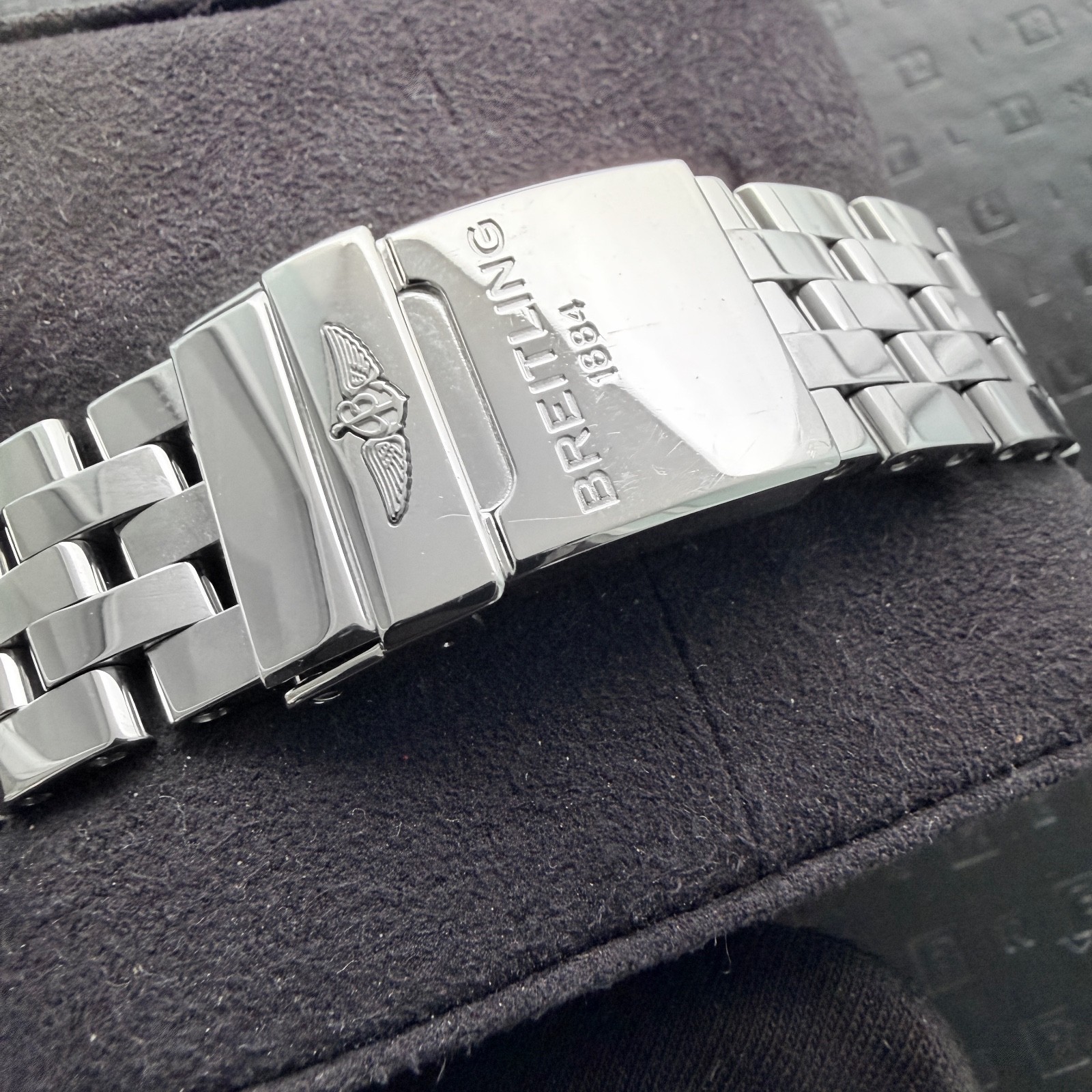 44 Breitling Galactic 44 A45310 – Box and Papers + Blue Dial