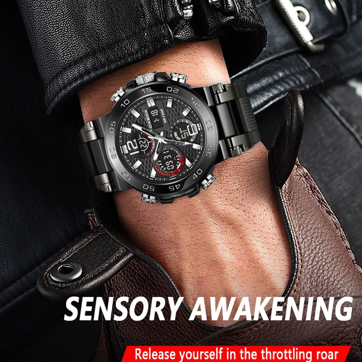 Men’s Watch Quartz Date Luminous Big Dial 5ATM Waterproof Man Casual Wristwatch
