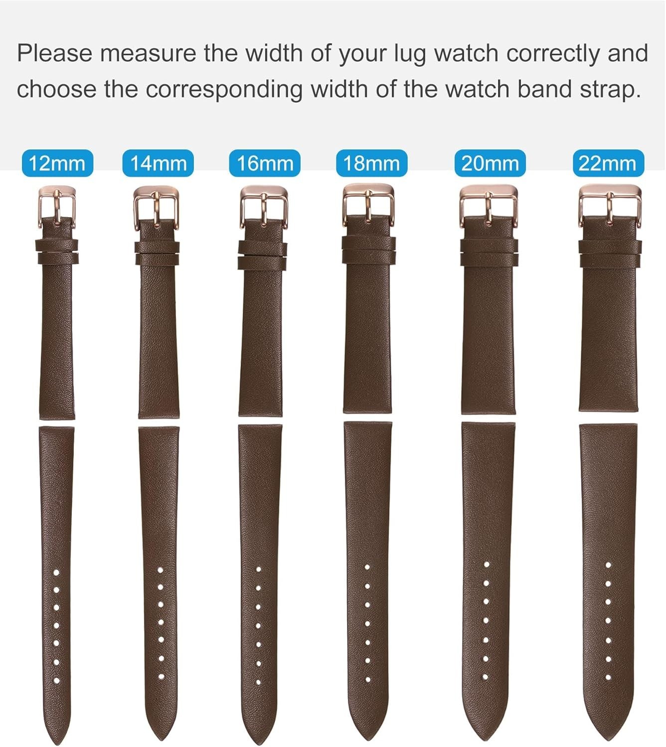 Versatile 12mm Leather Watch Strap – Elegant & Breathable for Every Occasion