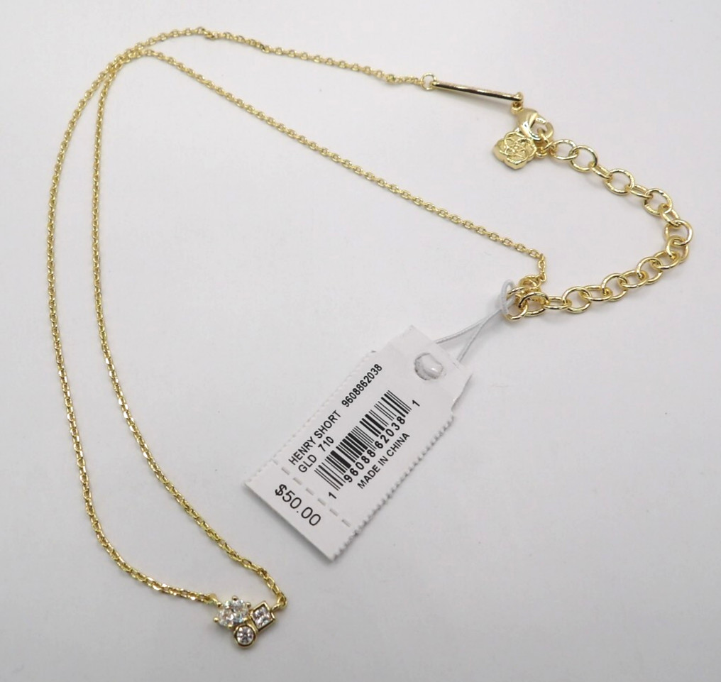 Kendra Scott Necklace Henry Short 14K Gold over Brass New!