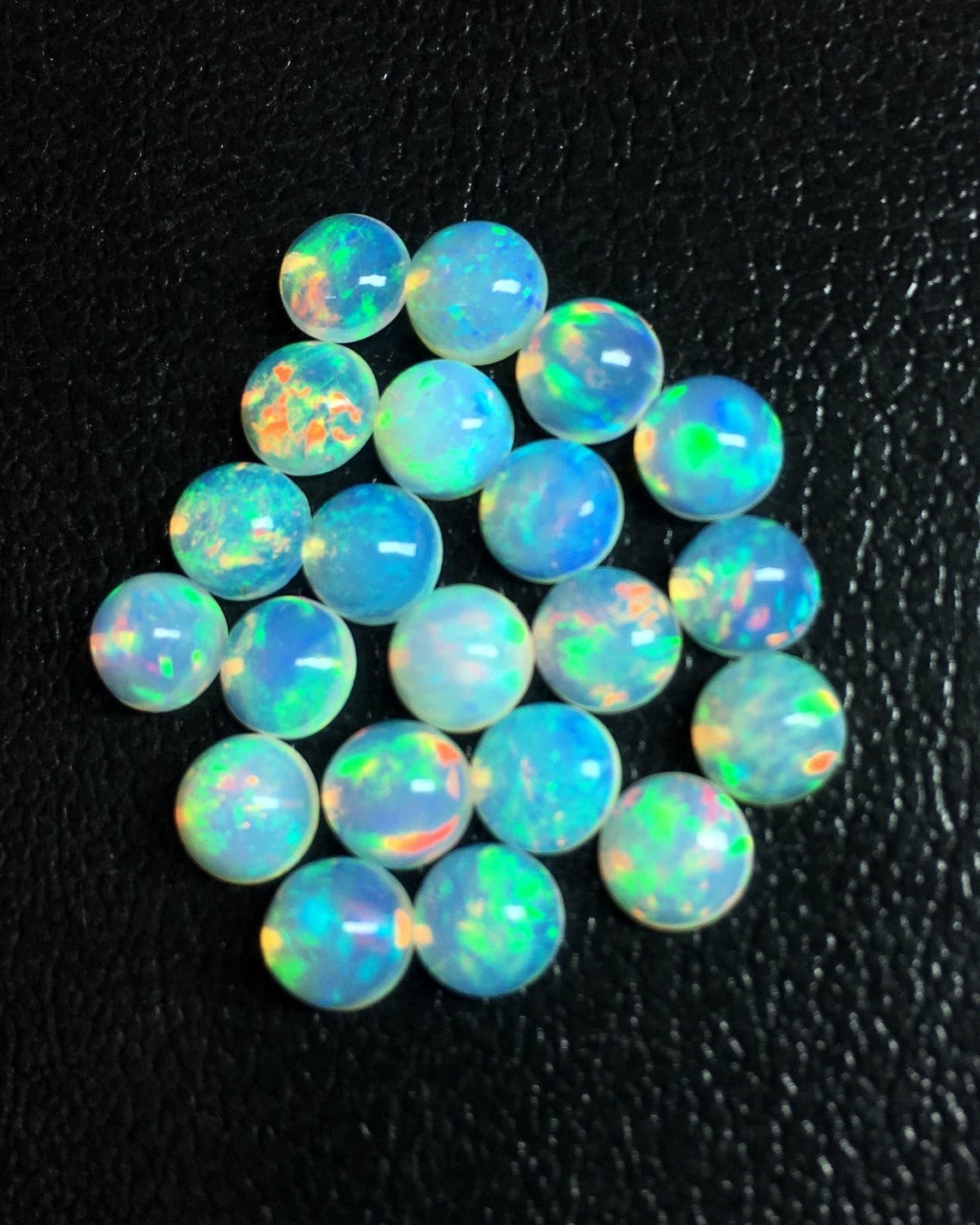3mm Ethopian Opal Natural Round Cabochon Loose Gemstone