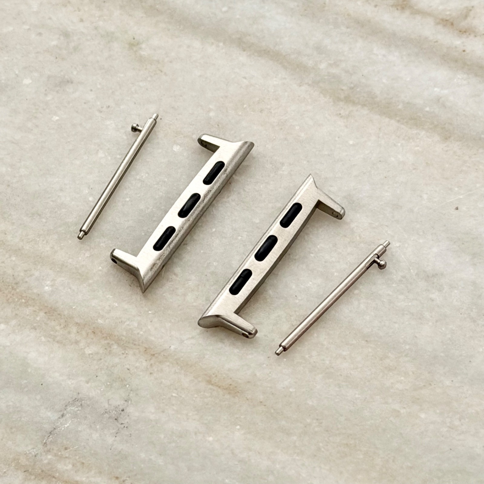 Apple Watch Band Connectors, 24mm Strap Adapters, Stainless Steel, Gold, Silver