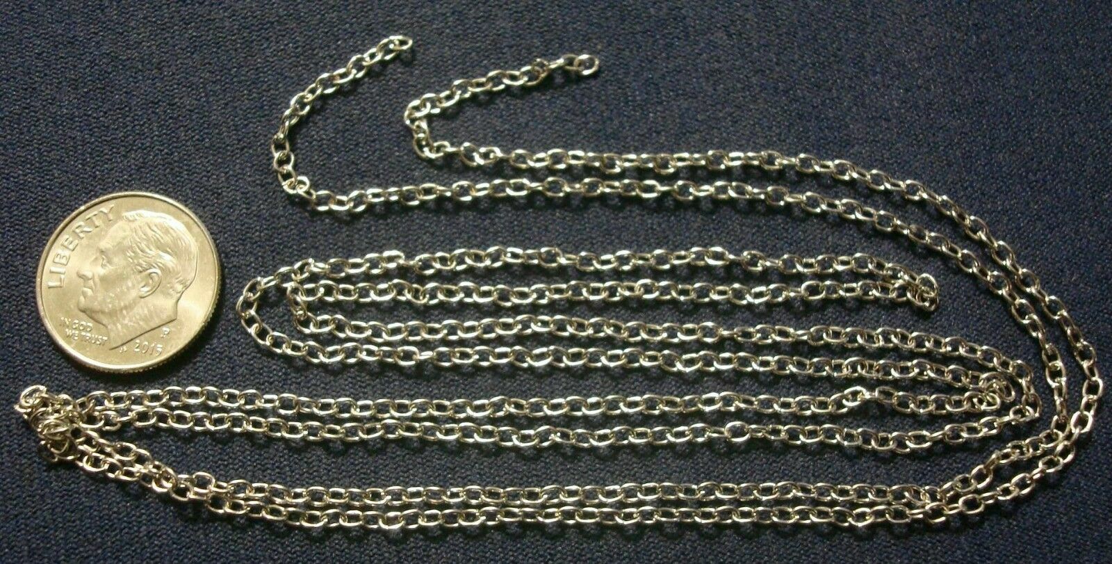 3 ft 3x2mm White gold plated cable open link jewelry necklace chain PCH010