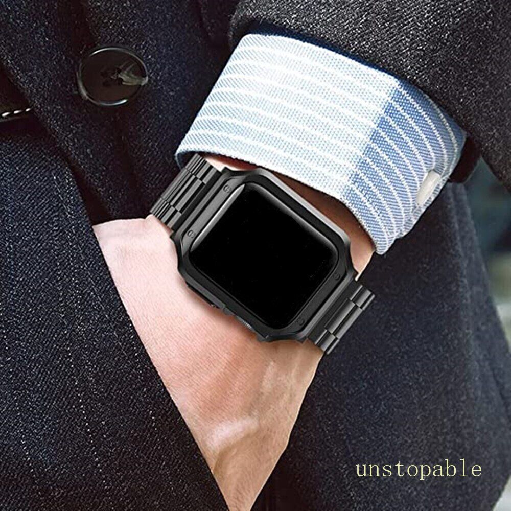 Case+Stainless Steel Metal Strap for Apple Watch Series 11 10 9 8 7 6 SE Ultra 3