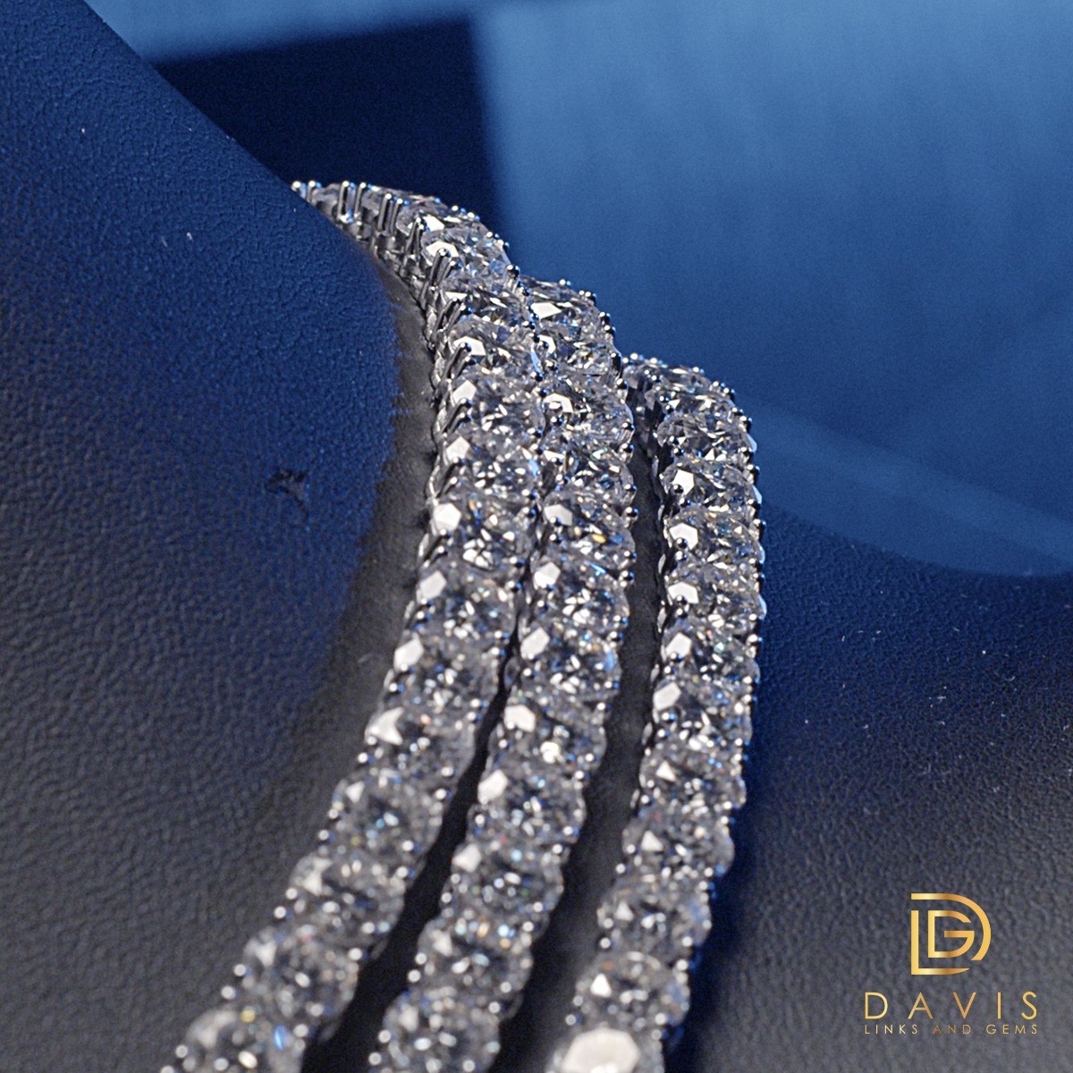 VVS1 MOISSANITE TENNIS CHAINS 925 SILVER 2MM-6.5MM Passes 💎 Tester