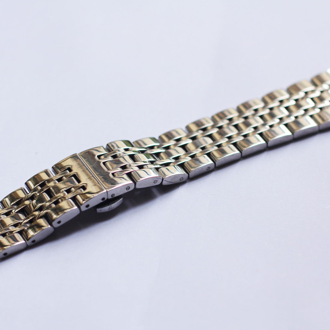 Stainless Steel Polished Bracelet Butterfly Clasp Replacement Watch Band Strap