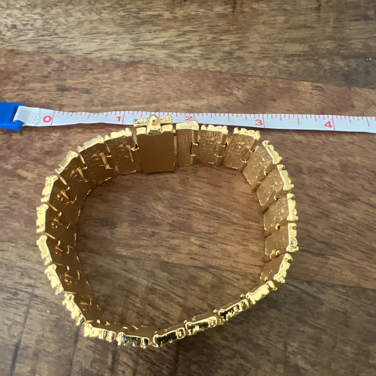 Men’s Vintage Gold Plated Nugget Bracelet