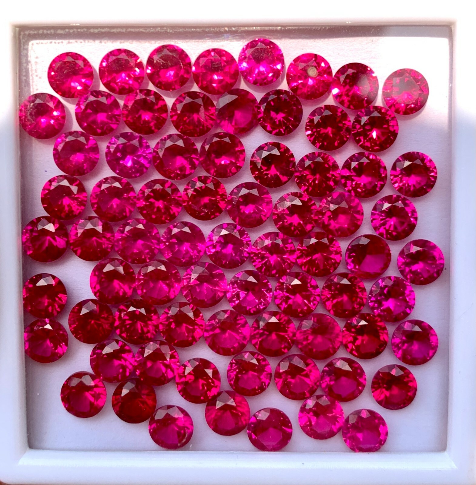 100 Pcs Natural Mogok Red Ruby Round 6.00 MM Certified Treated Loose Gemstone