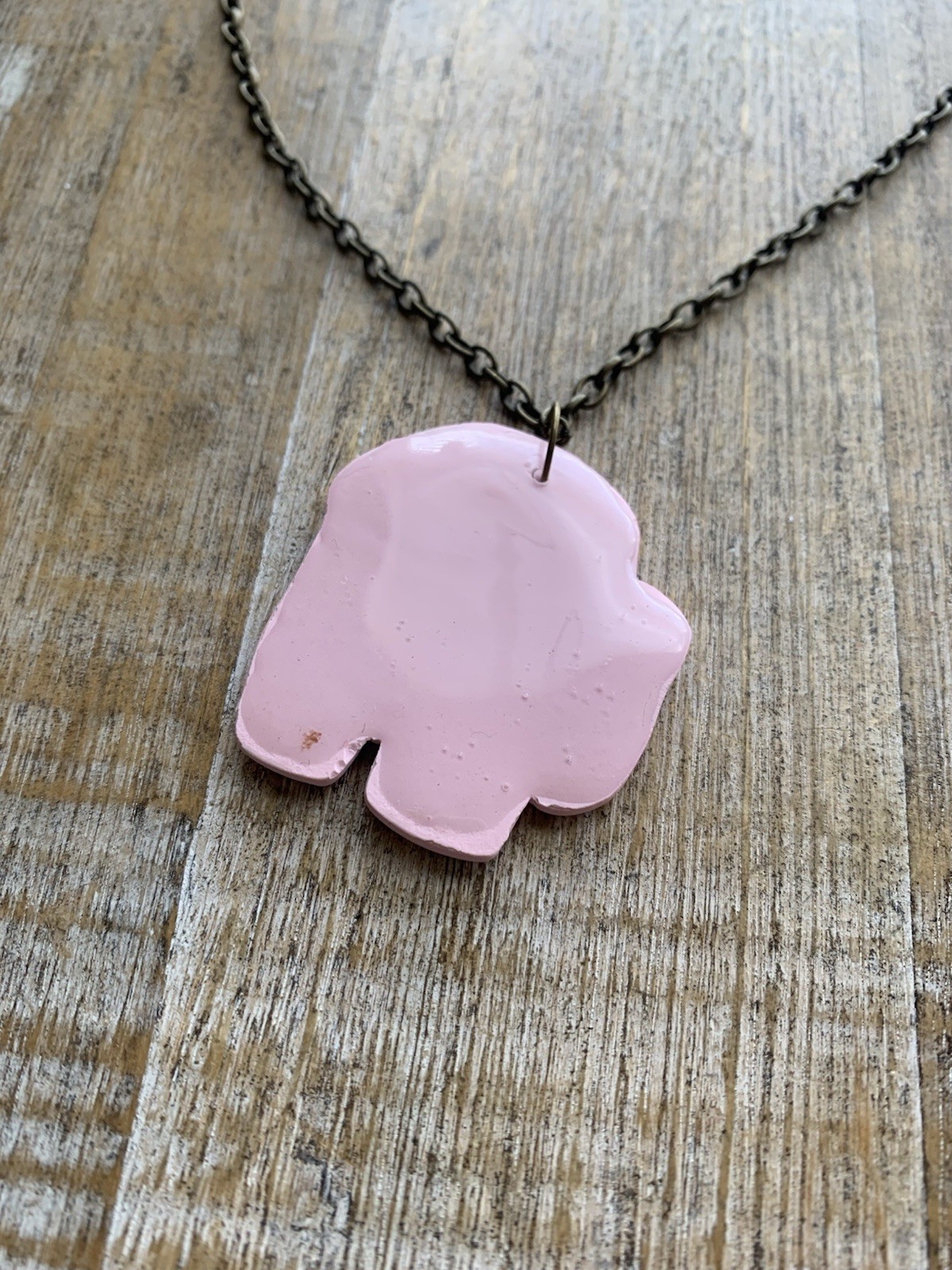 Handmade Polymer Clay Video Game Necklace Among Us