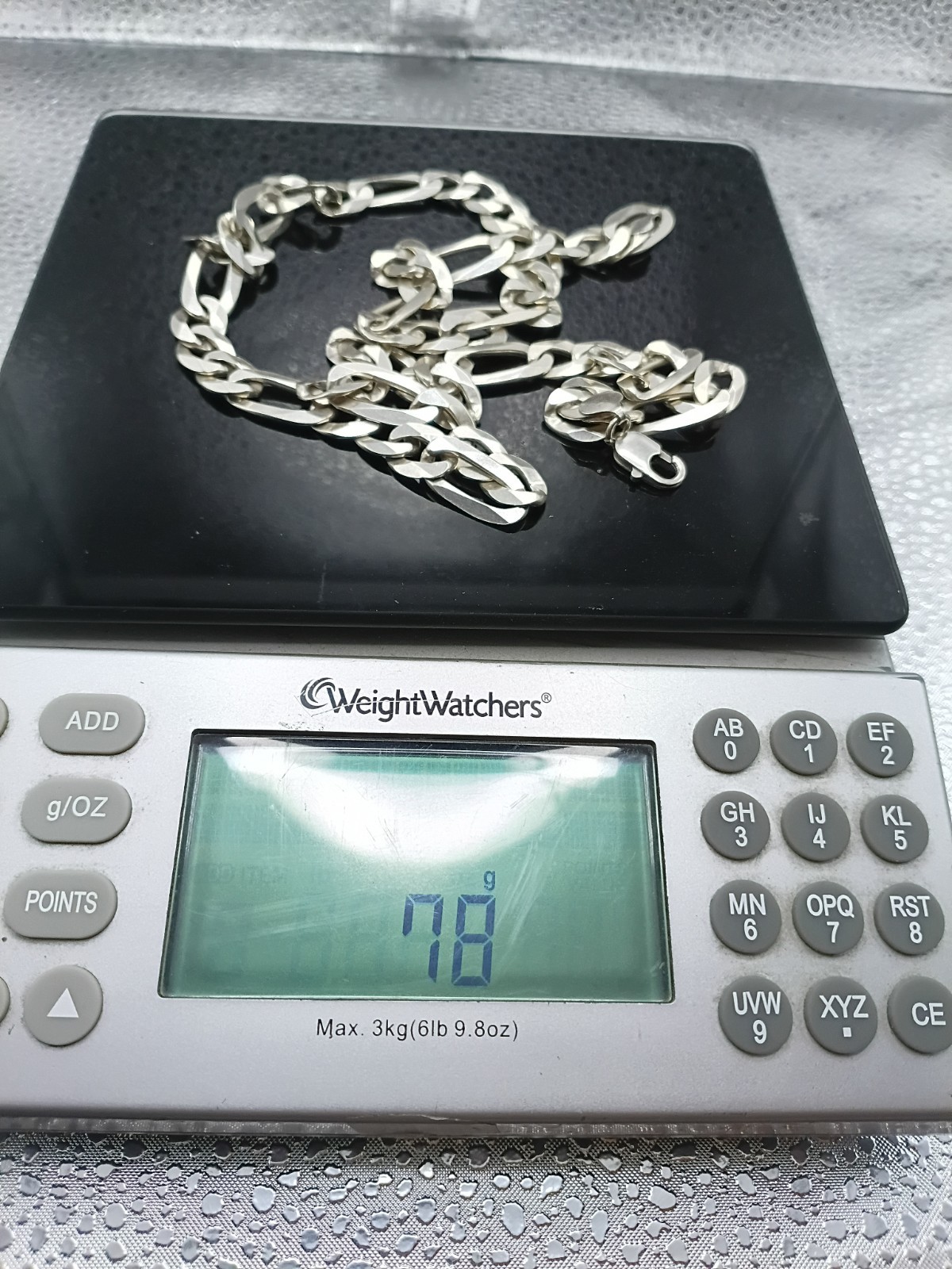 925 Italy Sterling Silver 10mm Mens Boys Figaro Necklace Italy